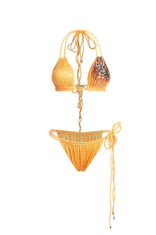 Queen of Flowers Triangle Bikini Mango Color