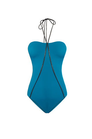 Amazon Bandeau One-Piece Petrol Blue